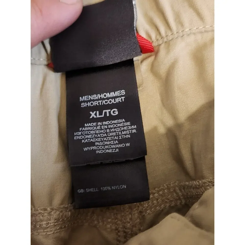 The North Face Men' XL Beige Convertible Zip-Off Hiking Trail Cargo Pants Shorts